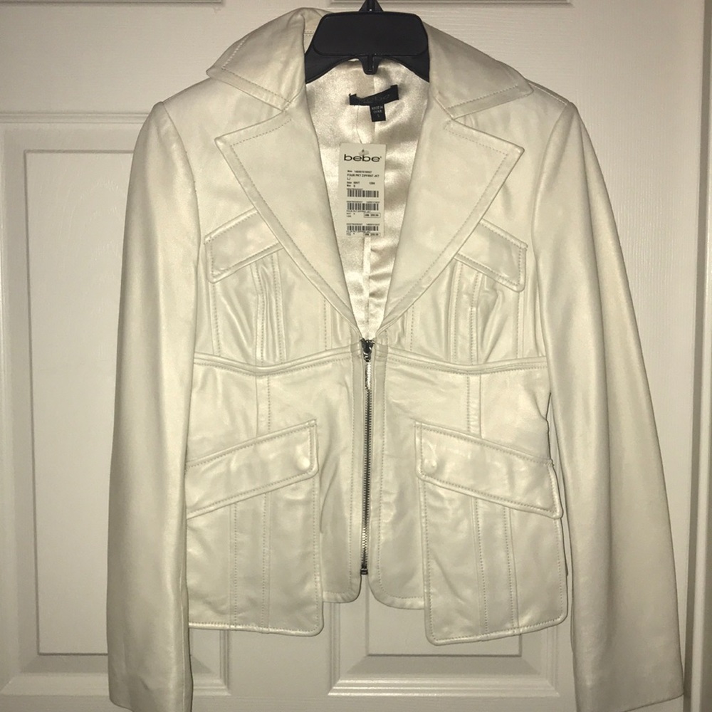 Bebe pearl white jacket. Never worn